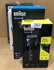 QUANTITY OF HEALTH & BEAUTY ITEMS TO INCLUDE BRAUN SERIES 5 ELECTRIC SHAVER, WITH PRECISION TRIMMER ATTACHMENT FOR MOUSTACHE & SIDEBURNS TRIMMING, 100% WATERPROOF, 2 PIN BATHROOM PLUG, 50-B1200S, BLU