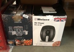 QUANTITY OF KITCHEN & APPLIANCES ITEMS TO INCLUDE BELACO AIR FRYER, 2L DIGITAL DISPLAY, RAPID AIR CIRCULATION, AIR FRYERS, 60 MIN TIMER, ADJUSTABLE TEMPERATURE, DISHWASHER SAFE BASKET BEL-AF-02: LOCA