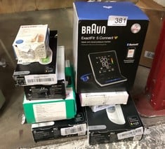 QUANTITY OF ITEMS TO INCLUDE BRAUN EXACTFIT 5 CONNECT SMART UPPER ARM BLOOD PRESSURE MONITOR - BRAUN HEALTHY HEART APP COMPATIBLE- CLINICALLY VALIDATED ACCURACY - COLOR-CODED INDICATOR -2 CUFF SIZES