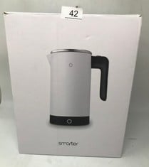 SMARTER IKETTLE 3RD GENERATION - WIFI INTERNET SMART KETTLE, STAINLESS STEEL WHITE AND CHROME, DIGITAL TEMPERATURE CONTROL, IOS, ANDROID APP, ALEXA ENABLED WITH KEEP WARM FUNCTION. 3000W, 1.8 LITERS.