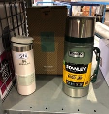 QUANTITY OF ITEMS TO INCLUDE STANLEY 10-01229-003 PACKABLE-UNBREAKABLE, STAINLESS STEEL, HAMMERTONE GREEN, 0.7 LITRE: LOCATION - SIDE RACKS