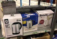 QUANTITY OF KITCHEN & APPLIANCES ITEMS TO INCLUDE BREVILLE BOLD COLLECTION JUG KETTLE: LOCATION - SIDE RACKS