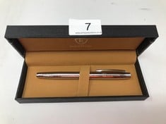 RUCKSTUHL STAINLESS STEEL LUXURY PEN IN GIFT BOX-BLACK CASE-HAND ASSEMBLED: LOCATION - A RACK