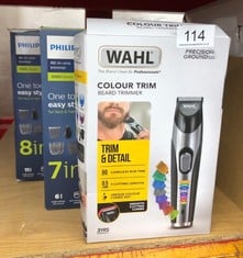 QUANTITY OF HEALTH & BEAUTY ITEMS TO INCLUDE WAHL COLOUR TRIM STUBBLE AND BEARD TRIMMER, TRIMMERS FOR MEN, BEARD TRIMMING KIT, MEN’S STUBBLE TRIMMERS, RECHARGEABLE TRIMMER, MALE GROOMING SET, BEARD C