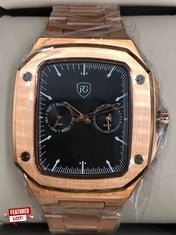 RAYMOND GAUDIN MENS WATCH - BRONZE COLOURED CASE WITH STAINLESS STEEL STRAP: LOCATION - TOP 50 RACK