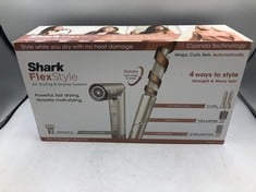 SHARK FLEXSTYLE 4-IN-1 AIR STYLER & HAIR DRYER FOR STRAIGHT & WAVY HAIR: AUTO-WRAP CURLERS, PADDLE BRUSH, OVAL BRUSH AND CONCENTRATOR, NO HEAT DAMAGE, STONE HD430 SLUK, 0.38 KILOGRAMS, 1.0 COUNT.: LO