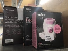 QUANTITY OF HEALTH & BEAUTY ITEMS TO INCLUDE BRAUN SILK-ÉPIL 3, CORDED EPILATOR FOR HAIR REMOVAL, WEEKS OF SMOOTH SKIN, WITH LADY SHAVER HEAD & TRIMMER COMB, 3-031, PINK: LOCATION - B