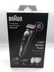 BRAUN BEARD TRIMMER SERIES 9 BT9441, TRIMMER WITH BARBER TOOLS AND 180-MIN RUNTIME, RATED WHICH BEST BUY.: LOCATION - TOP 50 RACK