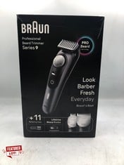 BRAUN BEARD TRIMMER SERIES 9 BT9441, TRIMMER WITH BARBER TOOLS AND 180-MIN RUNTIME, RATED WHICH BEST BUY.: LOCATION - TOP 50 RACK