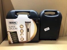 QUANTITY OF PET PRODUCTS ITEMS TO INCLUDE WAHL DOG CLIPPERS, SUPERGROOM PREMIUM DOG GROOMING KIT, FULL COAT DOG CLIPPERS FOR ALL COAT TYPES, LOW NOISE CORDLESS PET CLIPPERS, CHROME, ONE SIZE: LOCATIO