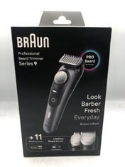 BRAUN BEARD TRIMMER SERIES 9 BT9441, TRIMMER WITH BARBER TOOLS AND 180-MIN RUNTIME, RATED WHICH BEST BUY.: LOCATION - TOP 50 RACK