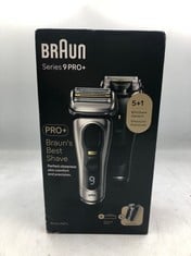 BRAUN SERIES 9 PRO+ ELECTRIC SHAVER FOR MEN, 5 PRO SHAVE ELEMENTS & PRECISION LONG HAIR PRO TRIMMER, POWERCASE, 9527S.: LOCATION - TOP 50 RACK