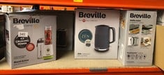 QUANTITY OF KITCHEN & APPLIANCES ITEMS TO INCLUDE BREVILLE BLEND ACTIVE PERSONAL BLENDER & SMOOTHIE MAKER | 350W | 2 PORTABLE BLEND ACTIVE BOTTLES (600ML) | LEAK PROOF LIDS | WHITE & GREEN [VBL246]::