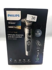 PHILIPS RASIERER S9000 PRESTIGE - ELEKTRISCHER NASS- UND TROCKENRASIERER, GLÄNZENDES CHROM, LIFT & CUT-RASIERSYSTEM, SKINIQ-TECHNOLOGIE, BARTSTYLER, REINIGUNGSSTATION & QI-LADEPAD (MODELL SP 9885/35)