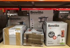 QUANTITY OF KITCHEN & APPLIANCES ITEMS TO INCLUDE BREVILLE BLEND ACTIVE PERSONAL BLENDER & SMOOTHIE MAKER | 350W | 1 PORTABLE BLEND ACTIVE BOTTLE (600ML) | LEAK PROOF LID | BLACK & GOLD [VBL251]: LOC