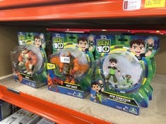 QUANTITY OF  ITEMS TO INCLUDE BEN 61000 BEN 10 ACTION FIGURES METALLIC THEME - DIAMOND HEAD: LOCATION - D