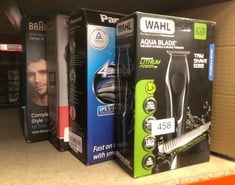 QUANTITY OF HEALTH & BEAUTY ITEMS TO INCLUDE WAHL AQUA BLADE STUBBLE AND BEARD TRIMMER, BEARD SHAPING, RECHARGEABLE, MALE GROOMING SET, FULLY WASHABLE, SUITABLE FOR WET/DRY USE, BEARD CARE, BLACK: LO