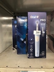 QUANTITY OF HEALTH & BEAUTY ITEMS TO INCLUDE ORAL-B VITALITY PRO ELECTRIC TOOTHBRUSHES ADULTS, 1 HANDLE, 2 TOOTHBRUSH HEADS, 3 BRUSHING MODES INCLUDING SENSITIVE PLUS, 2 PIN UK PLUG, BLUE: LOCATION -