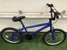 KIDS BMX BIKE IN BLUE 1 SPEED:: LOCATION - FLOOR(COLLECTION OR OPTIONAL DELIVERY AVAILABLE)