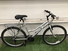 REFLEX KON-TIKI SILVER ADULT MOUNTAIN BIKE: LOCATION - FLOOR(COLLECTION OR OPTIONAL DELIVERY AVAILABLE)