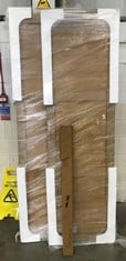 2X SLIDING WARDROBE DOORS OAK SHAKER EFFECT APPROX 640MM X 2130 TRACK INCLUDED - COLLECTION ONLY - LOCATION FLOOR