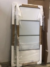 2X SLIDING WARDROBE DOOR OFF WHITE/ MIRROR PANELLED APPROX 1000MM X 2300MM - COLLECTION ONLY - LOCATION FLOOR