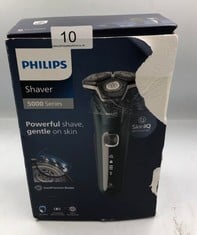 PHILIPS SHAVER SERIES 5000 - WET & DRY ELECTRIC MENS SHAVER WITH CHARGING STAND AND TRAVEL CASE (MODEL S5884/35).: LOCATION - TOP 50 RACK