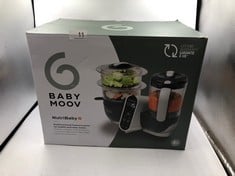 BABYMOOV NUTRIBABY PLUS 6 IN 1 BABY FOOD MAKER, BABY FOOD BLENDER AND STEAMER, FOOD PROCESSOR FOR WEANING, WARMER, DEFROSTER, STERILISER, NUTRITIONIST APPROVED, GREY. BABYMOOV NUTRIBABY PLUS 6 IN 1