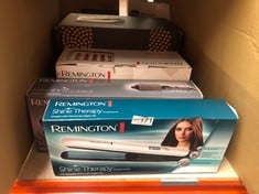 QUANTITY OF HEALTH & BEAUTY ITEMS TO INCLUDE REMINGTON SHINE THERAPY HAIR STRAIGHTENER WITH ADVANCED CERAMIC COATING INFUSED WITH MOROCCAN ARGAN OIL FOR SLEEK & SMOOTH GLIDE, FLOATING PLATES, DIGITAL