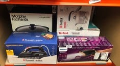 QUANTITY OF ITEMS TO INCLUDE RUSSELL HOBBS POWER STEAM ULTRA IRON, CERAMIC NON-STICK SOLEPLATE, 210G STEAM SHOT, 70G CONTINUOUS STEAM, 350ML WATER TANK, SELF-CLEAN, ANTI-CALC & ANTI-DRIP FUNCTION, 3M