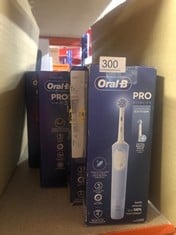 QUANTITY OF ITEMS TO INCLUDE ORAL-B VITALITY PRO ELECTRIC TOOTHBRUSHES ADULTS, 1 HANDLE, 2 TOOTHBRUSH HEADS, 3 BRUSHING MODES INCLUDING SENSITIVE PLUS, PLUG, BLUE: LOCATION - C RACK