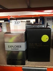 QUANTITY OF HEALTH & BEAUTY ITEMS TO INCLUDE MONTBLANC EXPLORER PLATINUM EAU DE PARFUM 30ML: LOCATION - D RACK