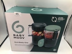 BABYMOOV NUTRIBABY ONE 4-IN-1 BABY FOOD MAKER, BABY FOOD BLENDER AND STEAMER, FOOD PROCESSOR FOR WEANING, WARMER, DEFROSTER.: LOCATION - TOP 50 RACK