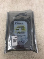 SONNICS 3TB HARD DISC DRIVE. [JPTE71797]: LOCATION - H