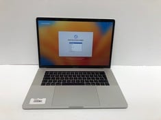 APPLE MACBOOK PRO 15 INCH 500GB SSD LAPTOP: MODEL NO A1990. INTEL CORE I7-8850H, 16GB RAM, [JPTE72415]: LOCATION - F