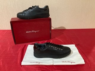 SALVATORE FERRAGAMO MEN'S CUBE TRAINERS IN BLACK - UK 6 - RRP £435: LOCATION - LUXURY