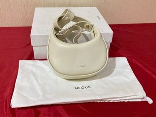 NEOUS WOMEN'S LACERTA LEATHER HAND BAG IN CREAM - RRP £425: LOCATION - LUXURY