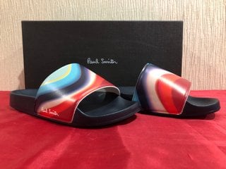 PAUL SMITH WOMEN'S SUMMIT SLIDE SANDALS IN SPRAY SWIRL - SIZE UK 2/3 - RRP £70: LOCATION - LUXURY