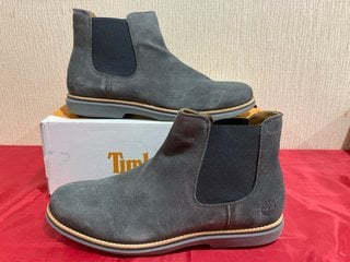 TIMBERLAND MEN'S CITY GROOVE SUEDE CHELSEA BOOTS IN GREY - UK 10 - RRP £115: LOCATION - LUXURY