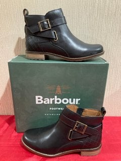 BARBOUR WOMEN'S JANE LEATHER ANKLE BOOTS IN BROWN - UK 5 - RRP £129: LOCATION - LUXURY