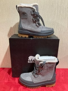 SOREL WOMEN'S TORINO II WATERPROOF SUEDE SHELL BOOTS IN QUARRY - UK 3 - RRP £150: LOCATION - LUXURY