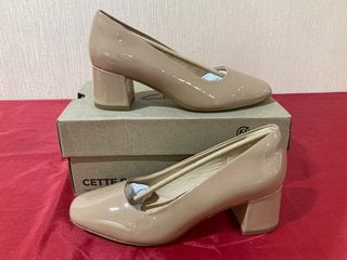 CLARKS WOMEN'S SHEER 55 PATENT COURT SHOES IN PRALINE - UK 5 - RRP £69: LOCATION - LUXURY