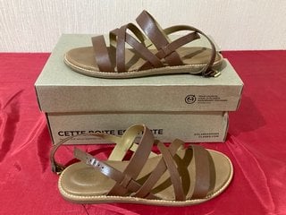 CLARKS WOMEN'S KARSEA SUN LEATHER SANDALS IN TAN - UK 6 - RRP £59: LOCATION - LUXURY