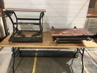 X 2 FOLDING STEEL WORKBENCHES