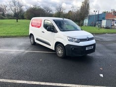 CITROEN BERLINGO 650 EN-PRISE BLU WHITE PANEL VAN, REGN: FD19 KWV, 5 SPEED MANUAL DIESEL, MILEAGE 55482 (UNVERIFIED), 1 FORMER KEEPER, VIN/CHASSIS NO: VR7EFBHWBKJ590222, COMES WITH KEY *PLEASE NOTE,