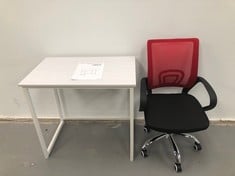 2 X OFFICE FURNITURE INCLUDING VASAGLE DESK MODEL LWD038.