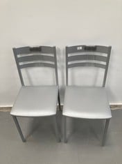 2 X GREY HOME CHAIRS .