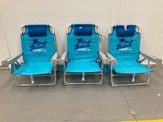 3 X AKTIVE BEACH CHAIR WITH BLUE BAG (DAMAGED).