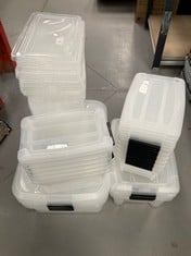 AMOUNT OF VARIETY OF PLASTIC STORAGE BOXES (DIRTY).