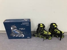 2 X PAIR OF INLINE SKATES INCLUDING HUDORA KINDERINLINER LEON SIZE 37-40.